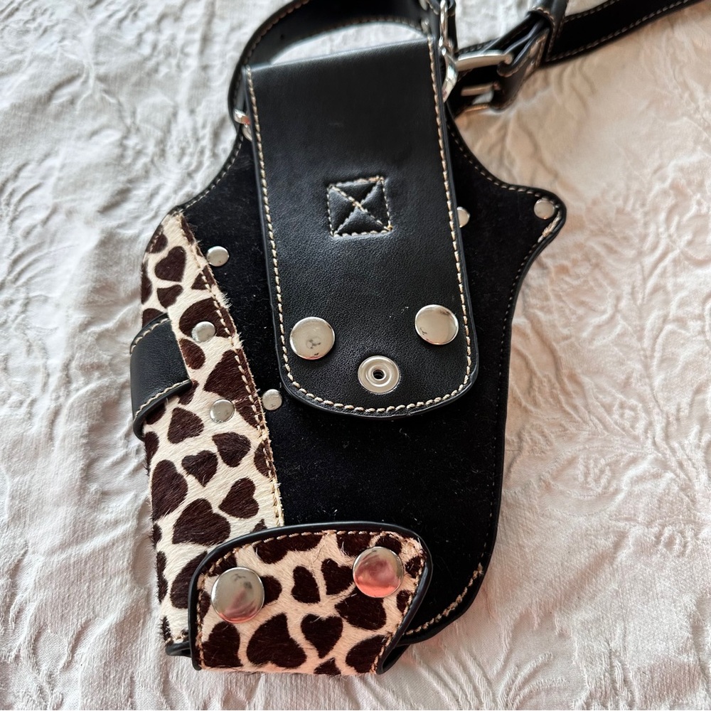 Hair Stylist Pouch - Stylish Black and Brown Heart (NEW WT) - Picture 6 of 14